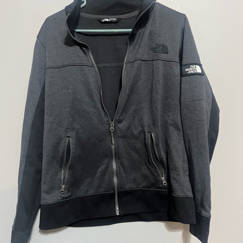 The North Face Gray and Black Zip-Up Jacket‎